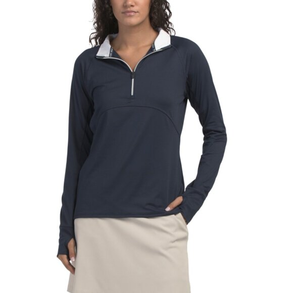 PUMA GOLF Navy Blazer Upf 50 Gamer Quarter Zip Jacket - Picture 1 of 2